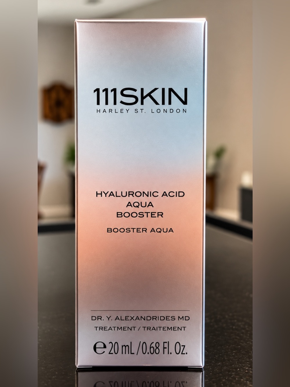 111SKIN Hyaluronic Acid Aqua Booster — Peach and White Gradient